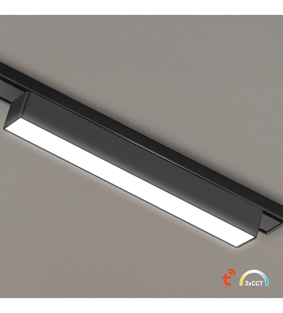 Slim Magnetic Track Czarny 23cm 10W LED Tuya CCT 48V
