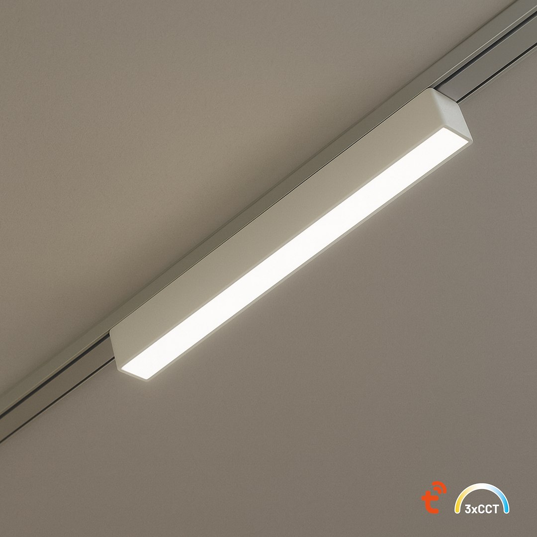 Slim Magnetic Track Biały 23cm 10W LED Tuya CCT 48V Milagro