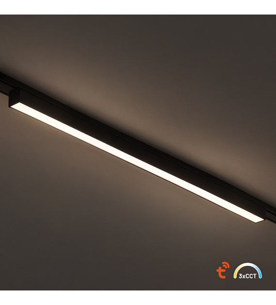 Slim Magnetic Track Czarny 61cm 20W LED Tuya CCT 48V
