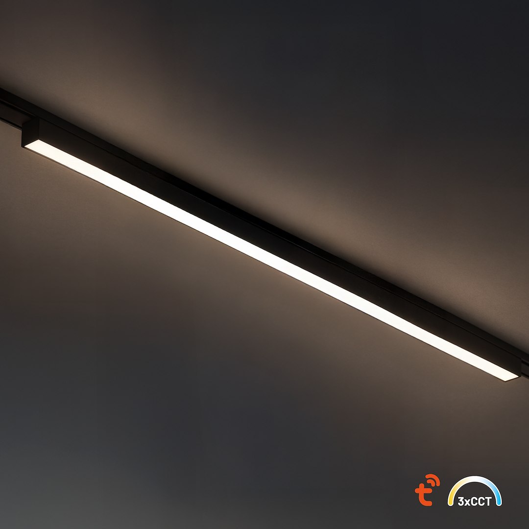 Slim Magnetic Track Czarny 91cm 30W LED Tuya CCT 48V Milagro
