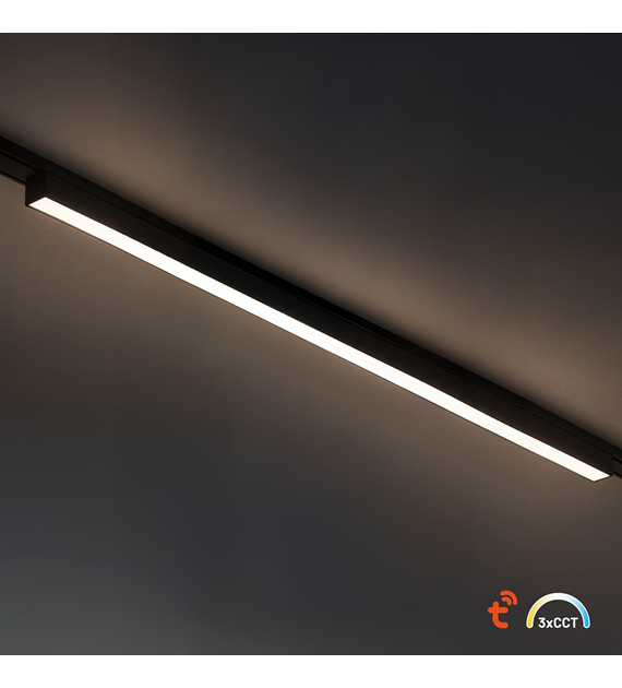 Slim Magnetic Track Czarny 91cm 30W LED Tuya CCT 48V