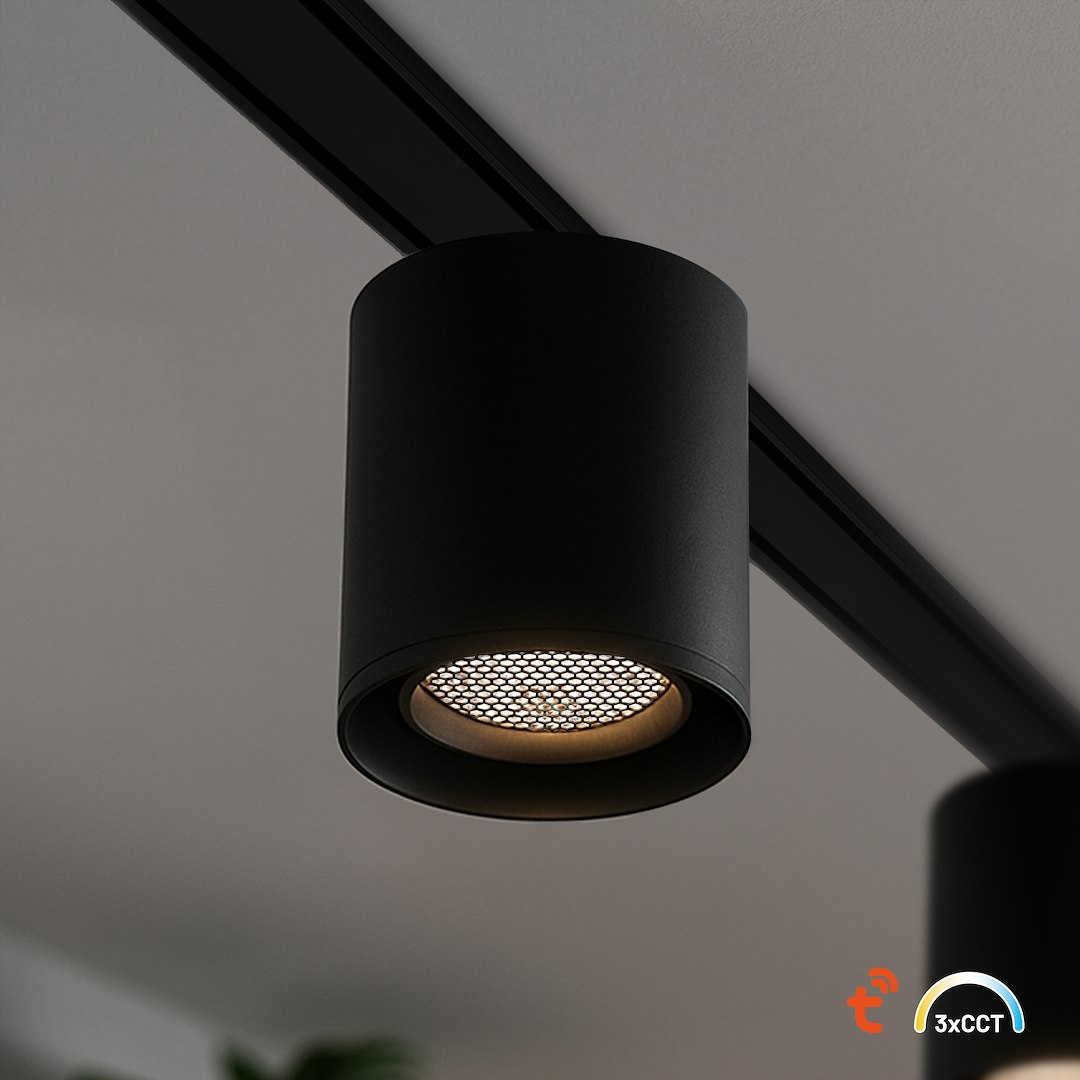Slim Magnetic Track Czarny tube 6W LED Tuya CCT 48V Milagro