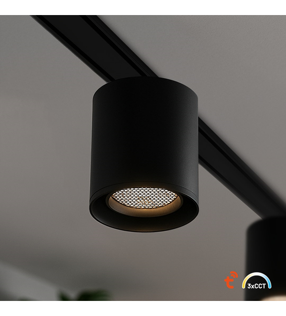 Slim Magnetic Track Czarny tube 6W LED Tuya CCT 48V