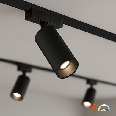 Slim Magnetic Track Czarny spot 9W LED Tuya CCT 48V