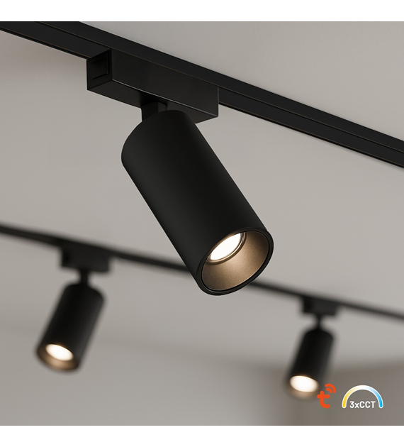 Slim Magnetic Track Czarny spot 9W LED Tuya CCT 48V