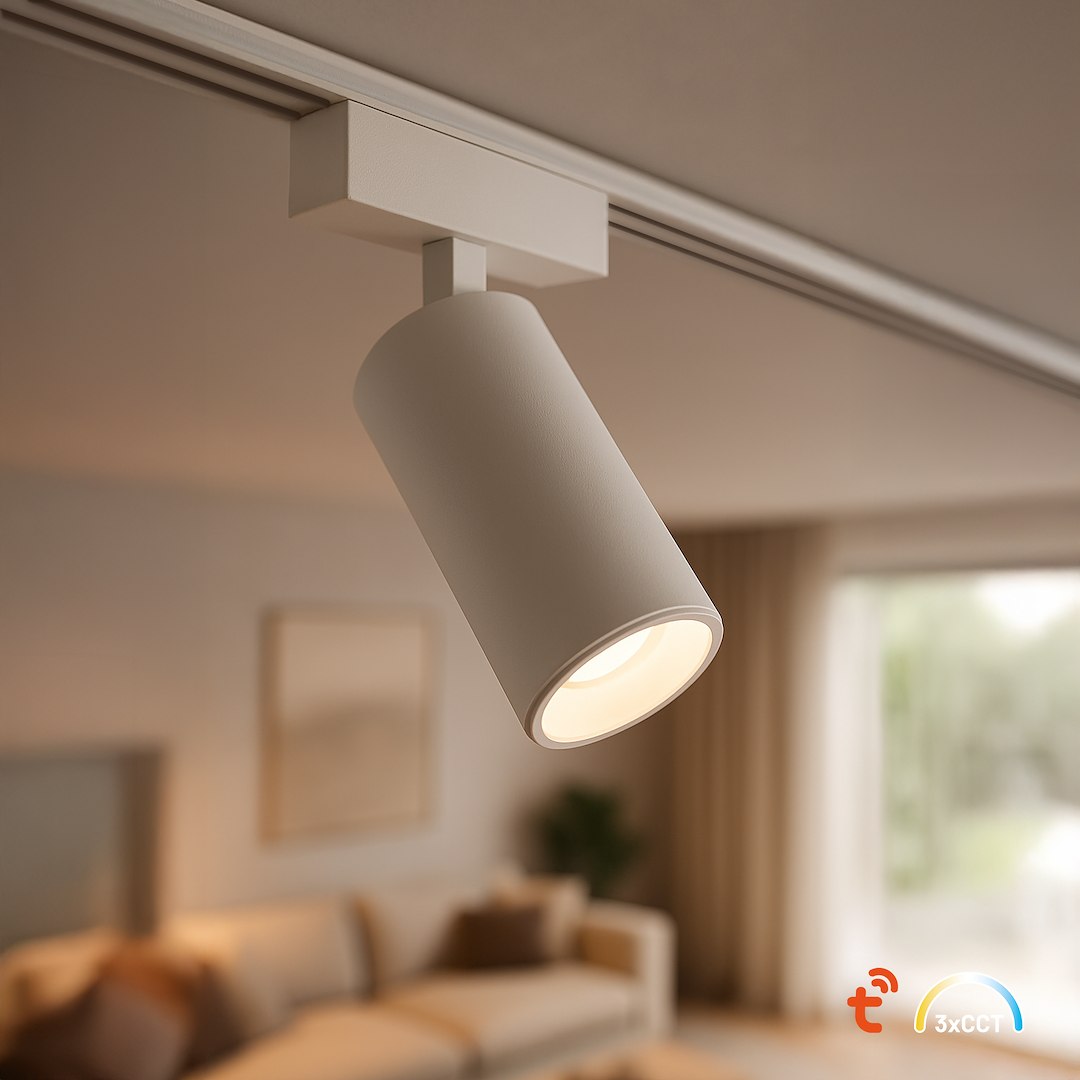 Slim Magnetic Track Biały spot 9W LED Tuya CCT 48V Milagro