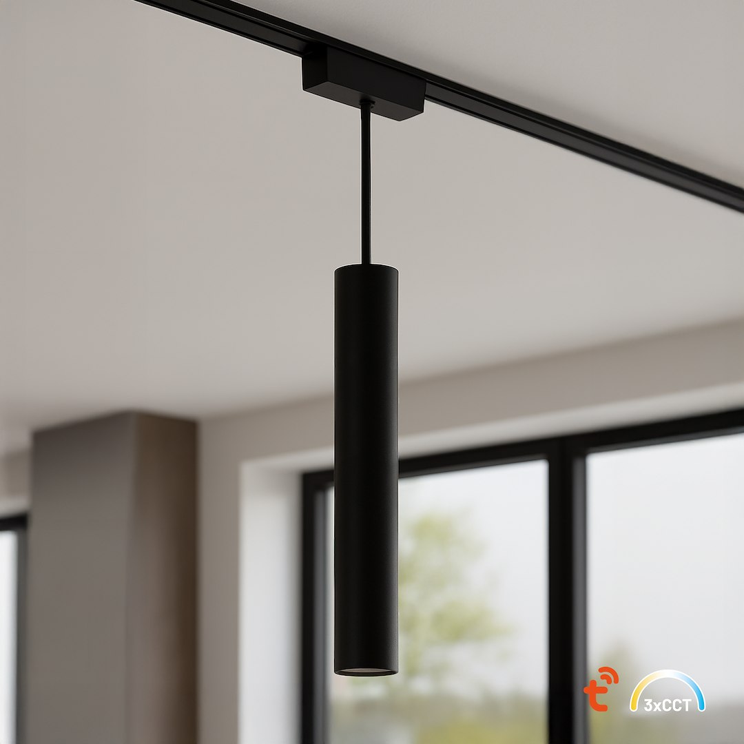 Slim Magnetic Track Czarny pendant 6W LED Tuya CCT 48V Milagro