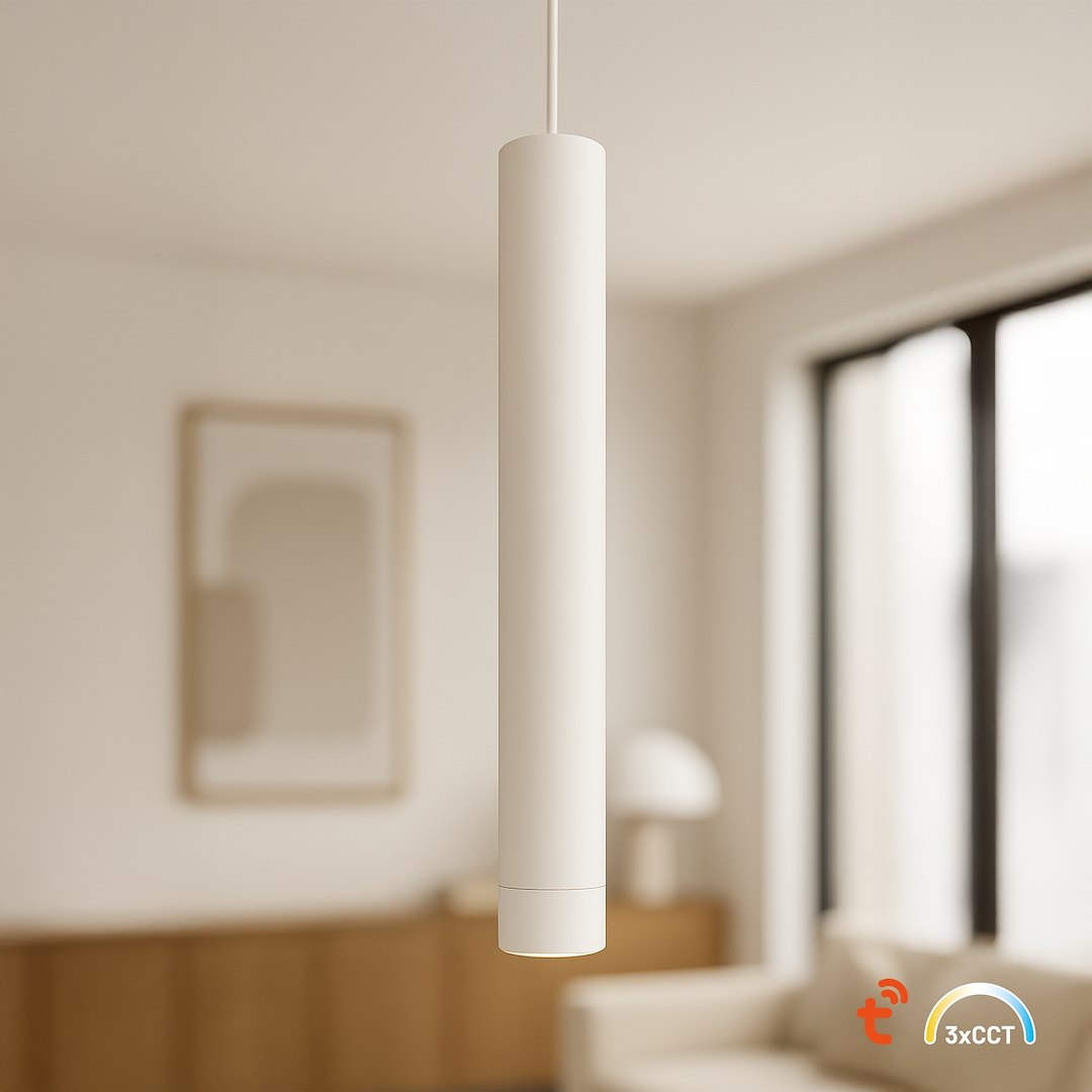 Slim Magnetic Track Biały pendant 6W LED Tuya CCT 48V Milagro