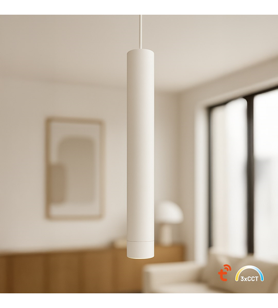 Slim Magnetic Track Biały pendant 6W LED Tuya CCT 48V