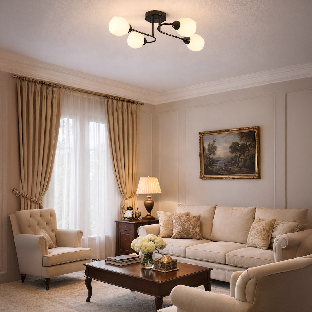 Lampa sufitowa KING 4xE27 Czarny Milagro — widok produktu