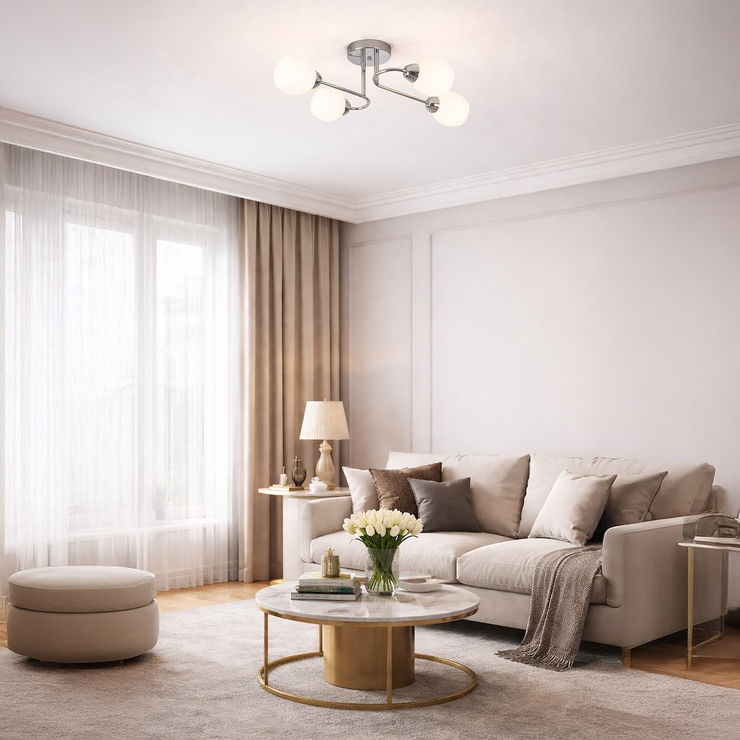 Lampa sufitowa KING 4xE27 Chrom Milagro — widok produktu