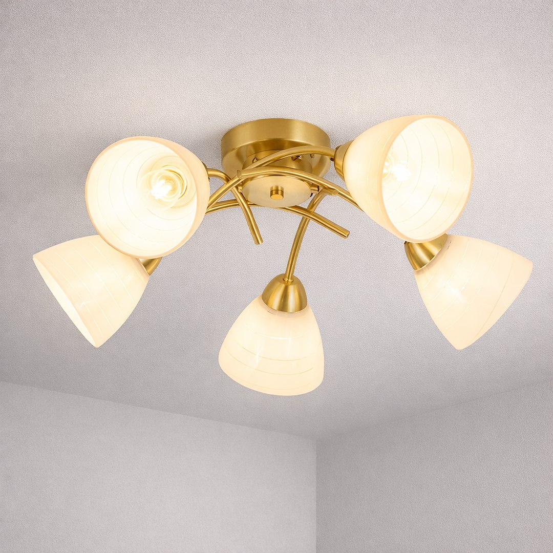 Lampa sufitowa CLARA GOLD 5xE27 Milagro
