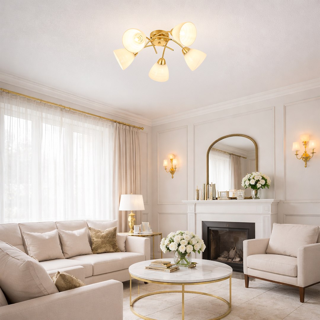 Lampa sufitowa CLARA GOLD 5xE27 Milagro — widok produktu