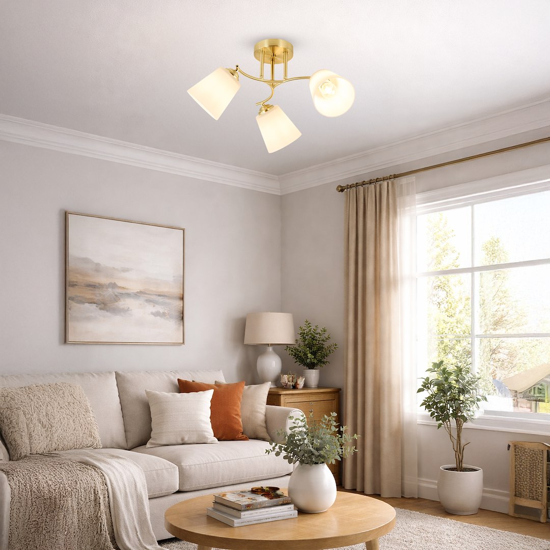 Lampa sufitowa PAFOS GOLD 3xE27 Milagro — widok produktu