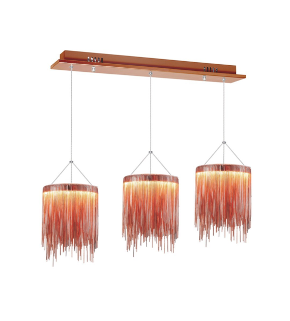 LAMPA WISZACA CASCATA COPPER 54W LED