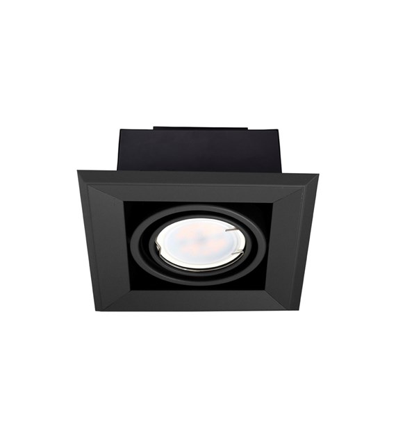 LAMPA PODTYNKOWA BLOCCO CZARNA 1x7W GU10 LED