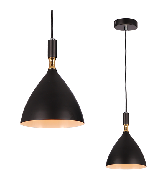 Lampa wisząca OTTO BLACK/GOLD 1xE27