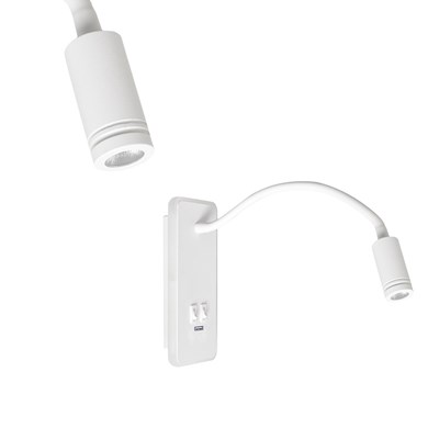 Lampka nocna Base 8W+2W Biały