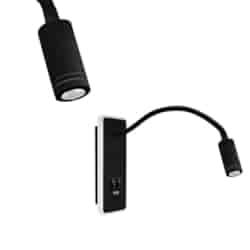 Lampka nocna BASE 8W+2W BLACK