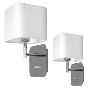 Kinkiet Napoli 1xE27 Biały / Chrom