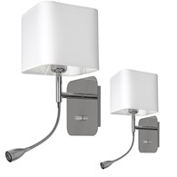 Kinkiet Napoli 1xE27 + 1W LED Biały / Chrome