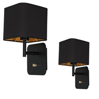 Kinkiet NAPOLI BLACK/GOLD 1xE27