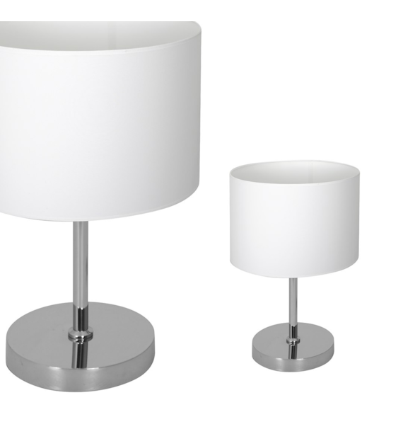 Lampka stołowa Casino Biały / Chrom 1xE27