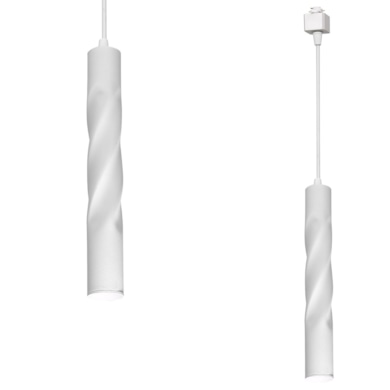 Track Light Pendant Twisted Biały 3W LED