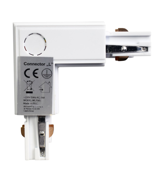 Łącznik Lampy Track Light Biały 3-obwodowy Typ: LD
