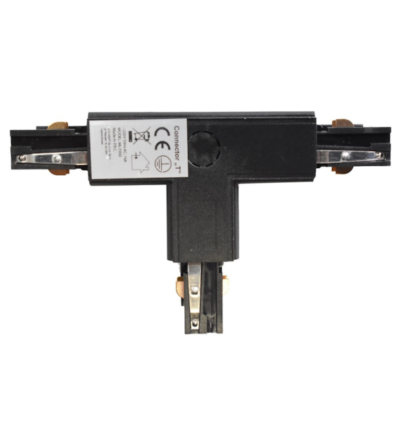 Łącznik Lampy Track Light Czarny 3-obwodowy Typ: T DL