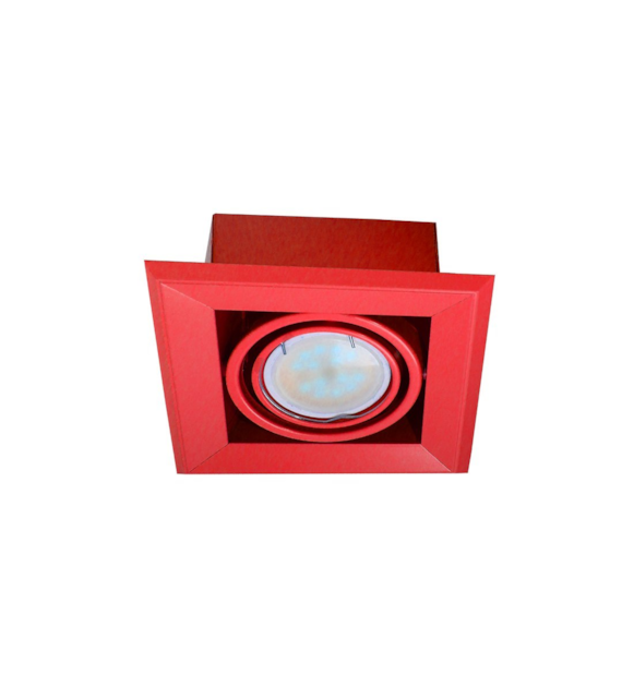 LAMPA PODTYNKOWA BLOCCO CZERWONY 1x7W GU10 LED