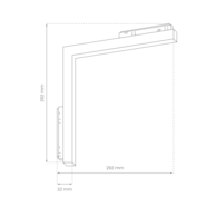 MAGNETIC TRACK 20mm L-DOWN 24W 3000K