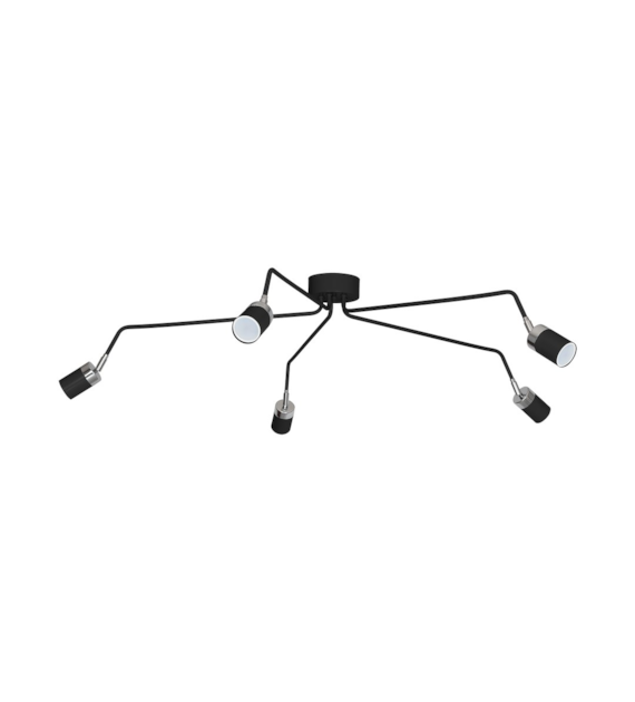 Lampa sufitowa JOKER BLACK/CHROME 5xGU10