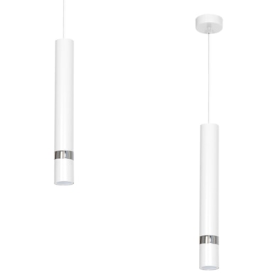 Lampa wisząca Joker Biały / Chrom 1xGU10