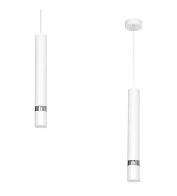 Lampa wisząca Joker Biały / Chrom 1xGU10