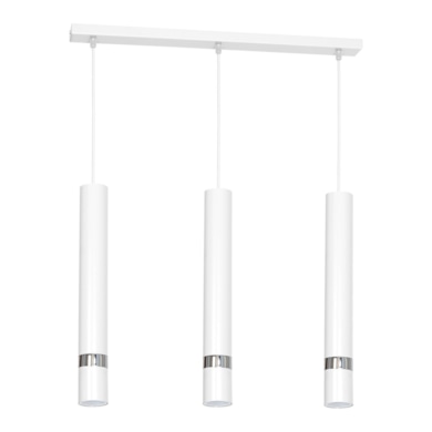 Lampa wisząca Joker Biały / Chrom 3xGU10