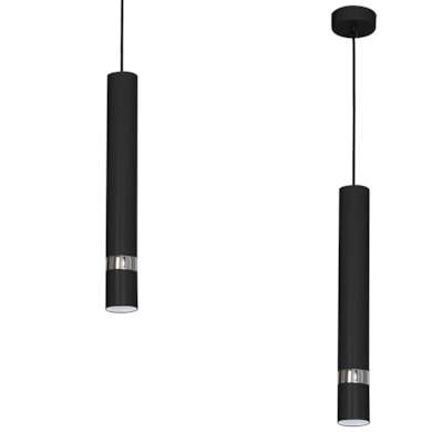 Lampa wisząca JOKER BLACK/CHROME 1xGU10