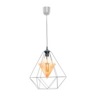 Lampa wisząca ALAMBRE GREY 1xE27 4W żarówka w zestawie