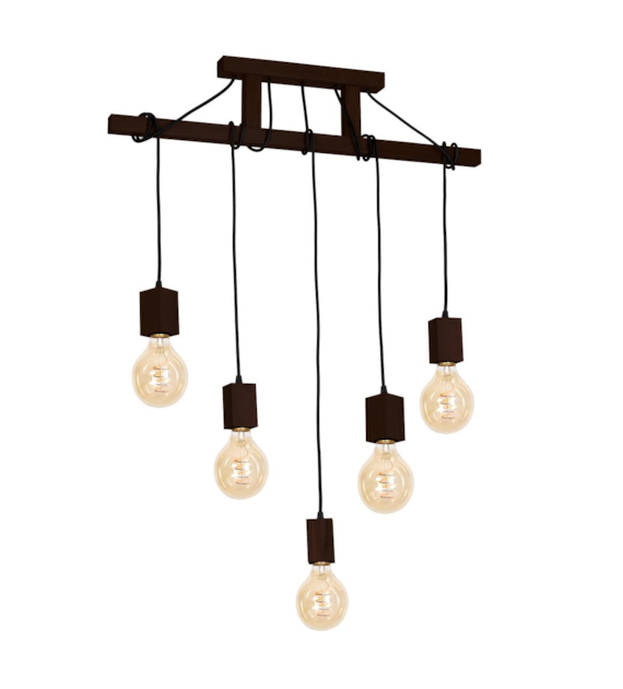 Lampa Wisząca JACK 5xE27 Orzech