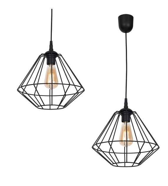Lampa wisząca COLIN BLACK 1xE27