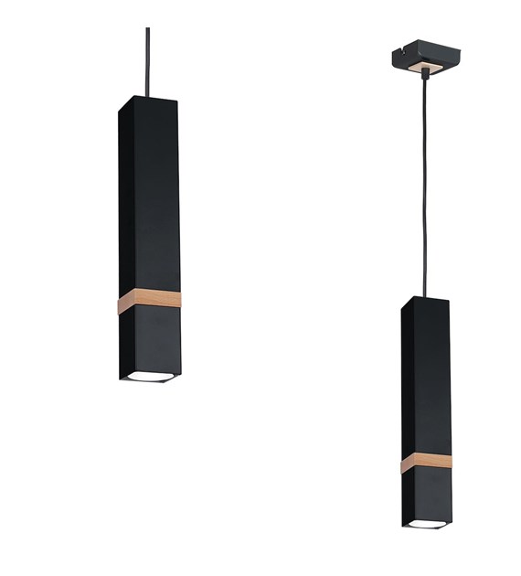 Lampa wisząca VIDAR BLACK 1xGU10