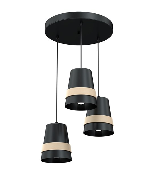 Lampa wisząca VENEZIA BLACK 3xE27