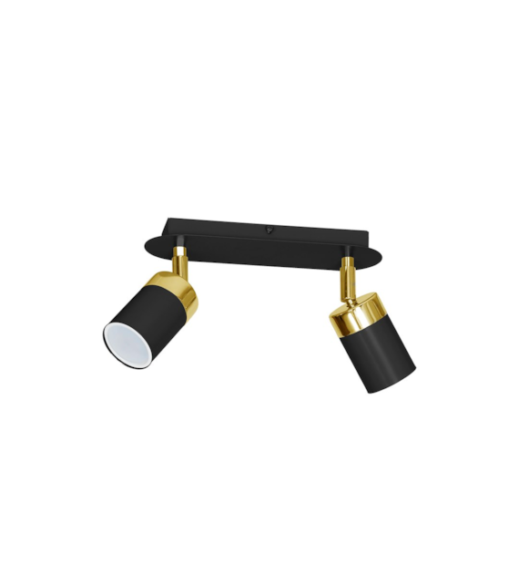 Lampa sufitowa JOKER BLACK/GOLD 2xGU10
