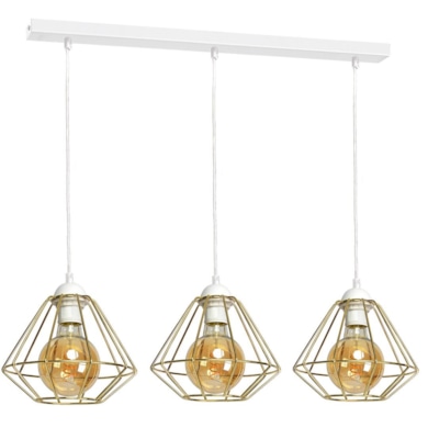 Lampa wisząca Lupo 3xE27 Biały/Złoty