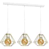 Lampa wisząca Lupo 3xE27 Biały/Złoty