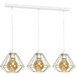 Lampa wisząca Lupo 3xE27 Biały/Złoty