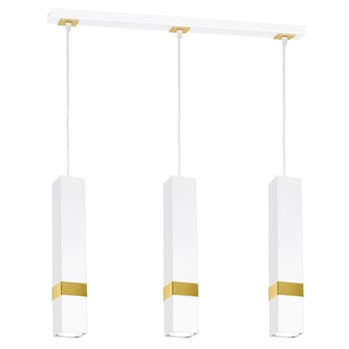 Lampa wisząca Vidar 3xGU10 Biały/Złoty