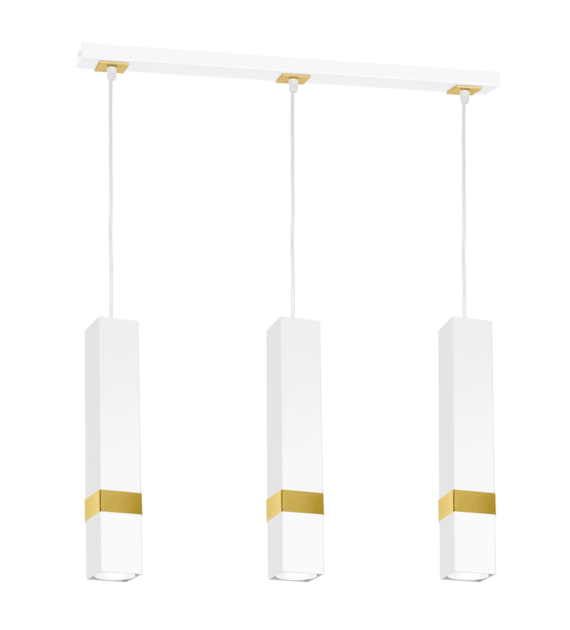 Lampa wisząca Vidar 3xGU10 Biały/Złoty