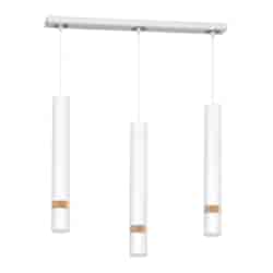 Lampa wisząca Joker Biały / Drewno 3xGU10