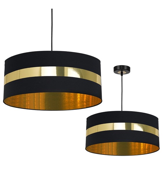 Lampa wisząca PALMIRA BLACK / GOLD 1xE27 60W